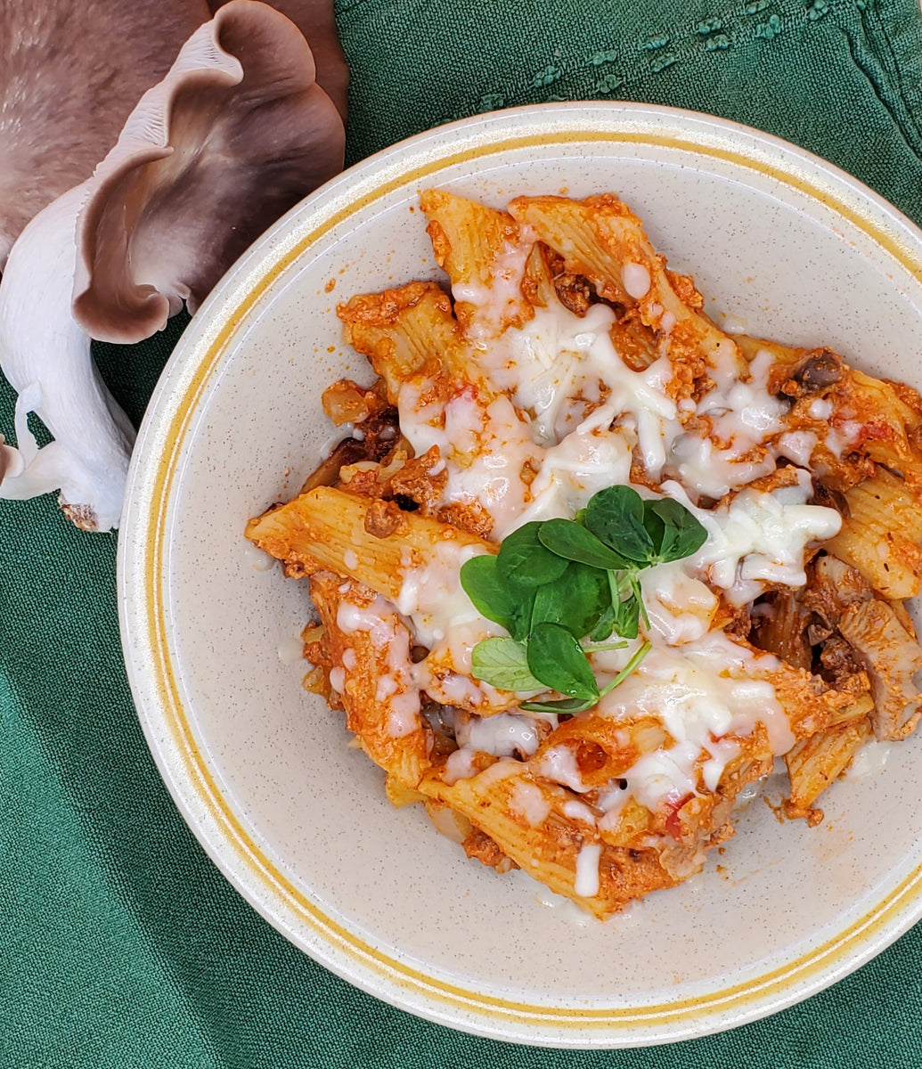 Oyster Mushroom Penne Lasagna Stew Instant Pot Recipe (Vegetarian